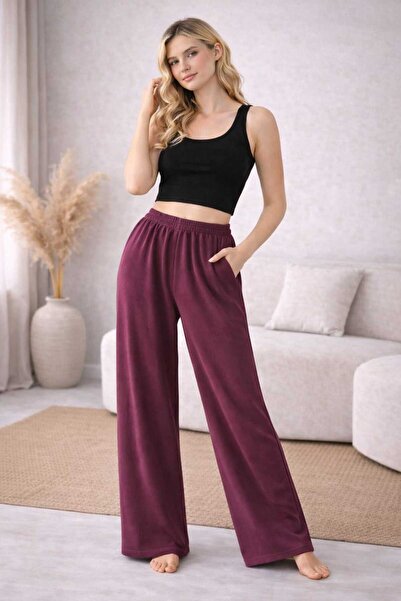 Pupa Kadın Bol Paça Eşofman Altı Yumuşak Dokulu Modal Kumaş