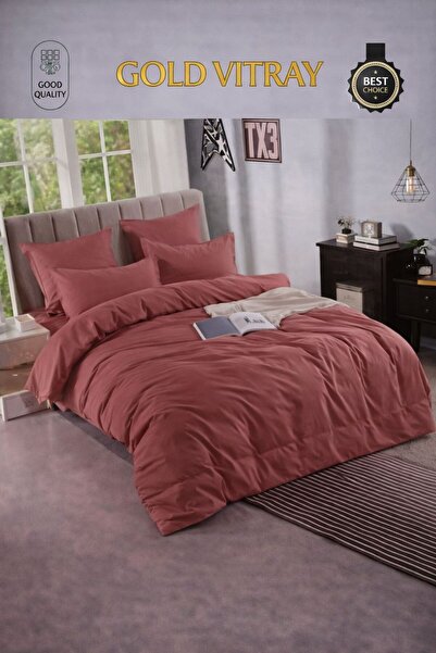 Gold Vitray Cotton linen, double bed, with sheet and pillowcases, 6 pieces