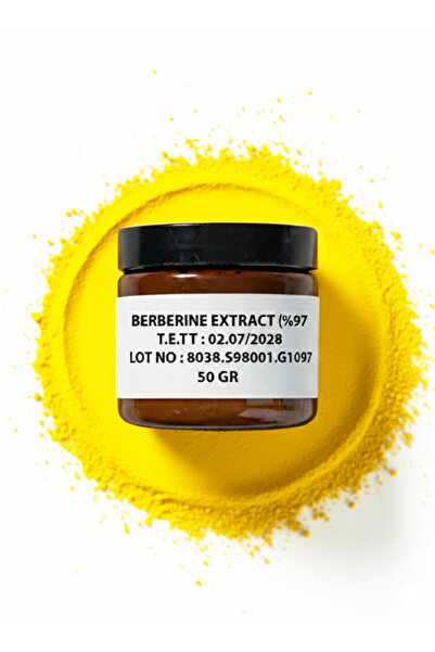 Qfit Berberine Extract %97 – Saf Bitkisel Ekstrakt | Hammadde | 50 gr