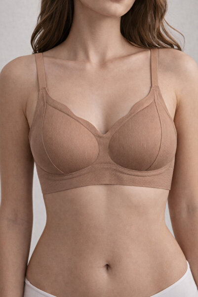 SİLVER MİRROR Laser Cut Unpadded Padded Bra