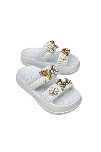 Sonimix papuci de zi cu zi pentru fete, cu bandă dublă, talpă ușoară, pentru ...