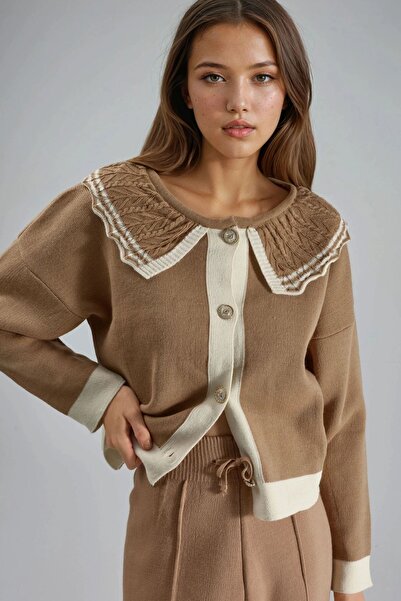 Hiccup MY FASHION Düğmeli Bebek Yakalı Örgü Kazak