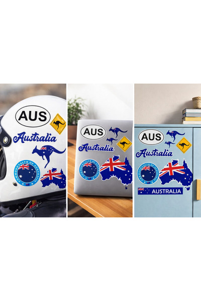 Limitless Design ملصق أستراليا - 20x25 سم |   ملصق الكنغر الأسترالي وملصق الخ...