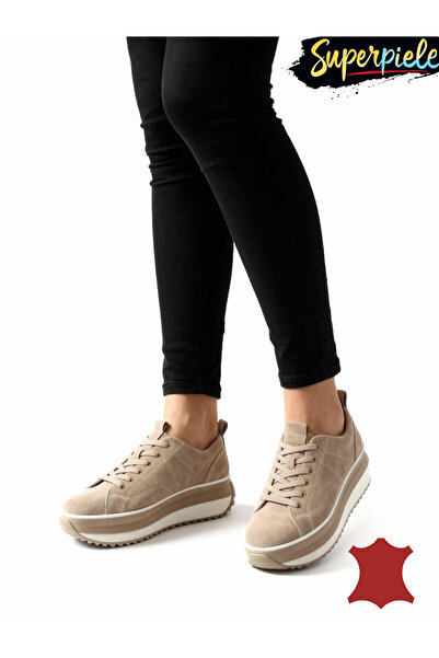 ANGEL BLUE Women's casual shoes, natural leather, with lace-up closure, thick...