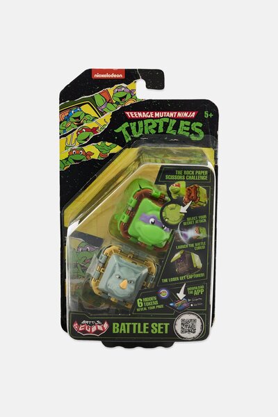 NİCKELODEON مجموعة مكعبات معركة سلاحف النينجا: دوناتيلو ضد روكستيدي