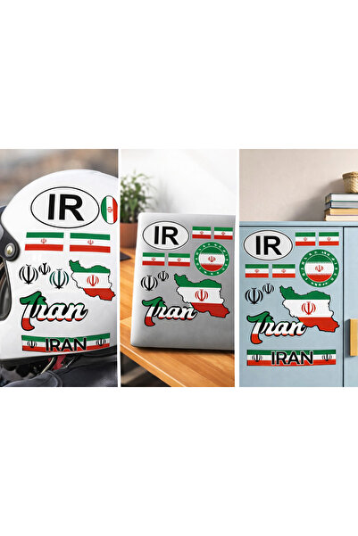 Limitless Design İran Sticker – 20x25 cm | IR, İran Bayrağı ve Sembol Etiket ...