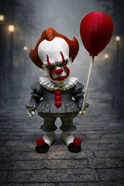 MD Design Pennywise Figürü – The It Filmi Koleksiyonluk Palyaço Modeli, 3D Fi...