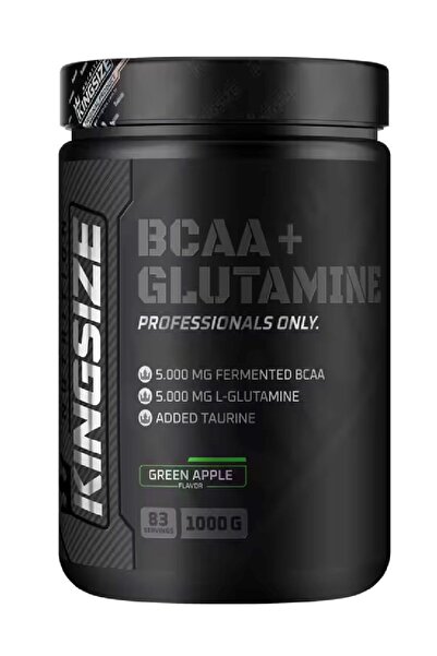 Kingsize Nutrition Bcaa + Glutamine Powder 1000 Gr Green Apple