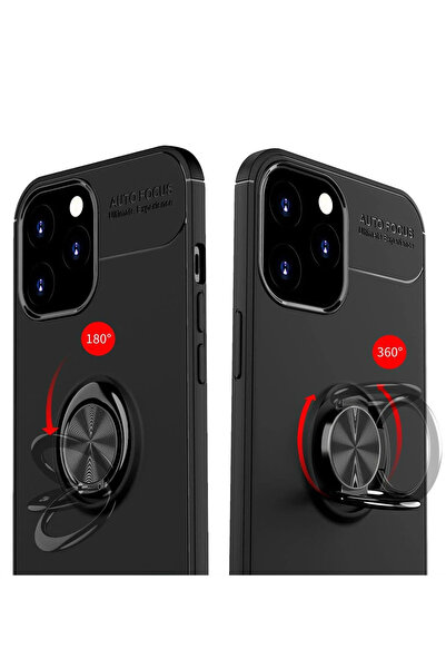 FREEDOM STOREE حافظة نيو فيس لهاتف آيفون 12 برو ماكس من السيليكون مع حلقة - أ...