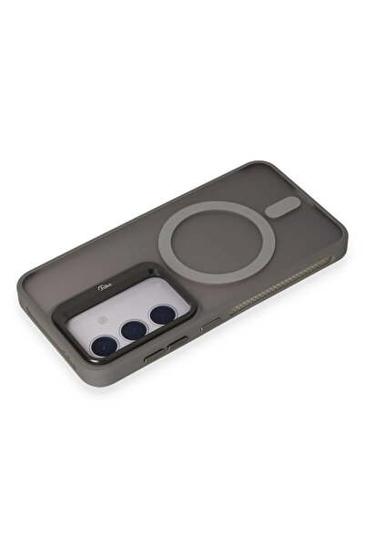 VARENTA PLUS غطاء جوكو سامسونج جالاكسي S24 فليت لينس ماجسيف - رمادي