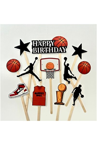 DecoParty Basketball Cake Toppers Set