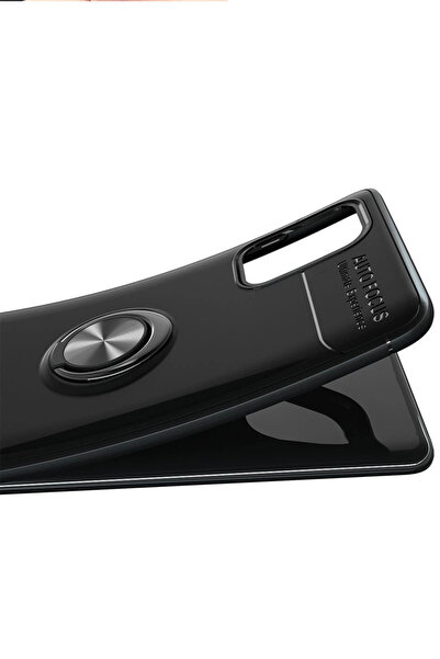 ZEMİRA HOME Newface Samsung Galaxy M31S Kılıf Range Yüzüklü Silikon - Kırmızı