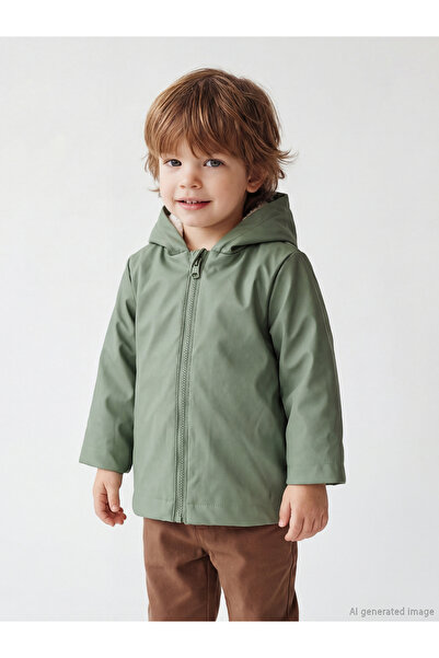 LC Waikiki Haki Rüzgar Geçirmez Erkek Bebek Yağmurluk