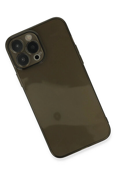 Ş&A BOUTIQE حافظة نيو فيس لهاتف ايفون 13 برو من السيليكون بعدسة فلاي - أسود