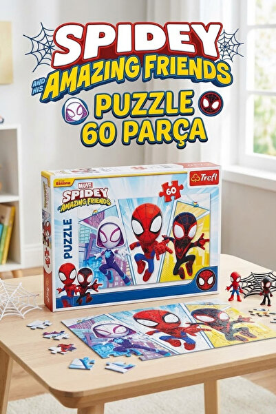 craftivio Trefl Spidey Ve Mucizevi Arkadaşları 60 Parça Puzzle - Marvel Lisan...