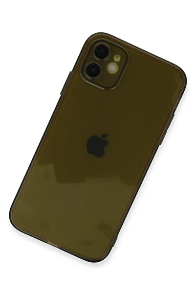 FREEDOM STOREE حافظة نيو فيس لهاتف ايفون 12 فلاي لينس سيليكون - اسود