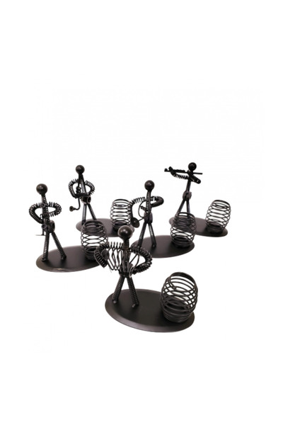 ForWhat Suport decorativ metalic pentru pixuri, cu tematică muzician Asam, pe...