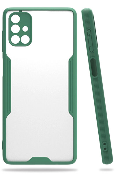 mk beykoz نيوفيس حافظة سامسونج جالاكسي M51 سيليكون بلاتينيوم - أخضر