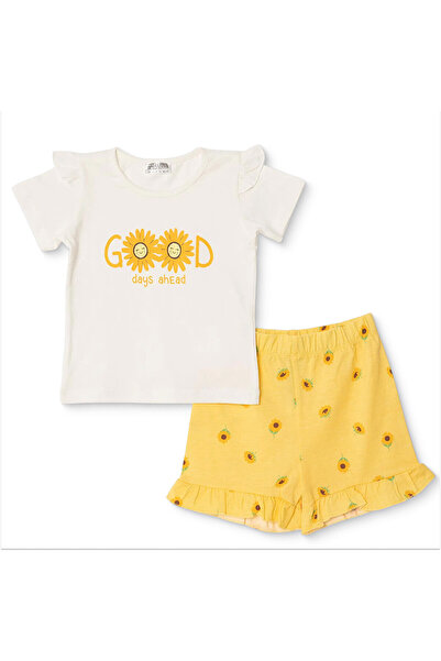 ebebek Hello Baby HelloBaby HelloBaby Kız Bebek Tshirt-Şort Çiçek Baskılı Bis...