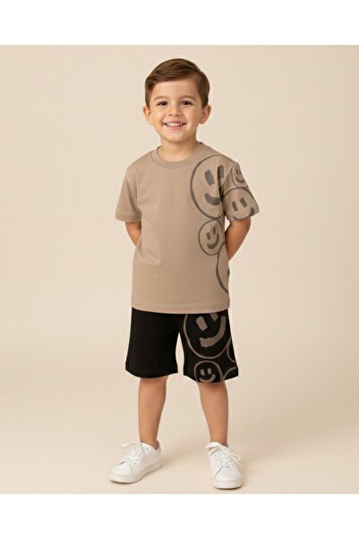 Egelite Boy's Back-Printed Shorts and Top Summer Set for Ages 2-3-4-5-6