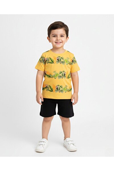 Ege Bebek SET DE BĂIEȚI DE VARĂ CU IMPRIMARE PAPAGAL DE VARĂ 2-3-4-5-6 ANI SE...