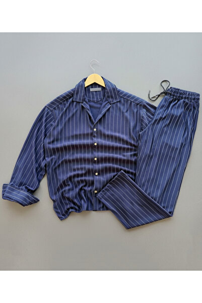 viperkombin Чоловічий сорочка в смужку Брюки Комплект Креп Тканина Regular