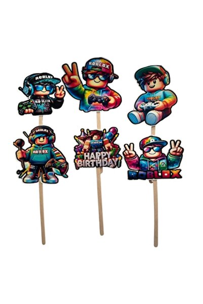 DecoParty Roblox Cake Toppers Set