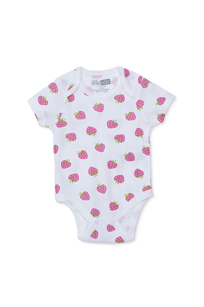 ebebek Hello Baby HelloBaby HelloBaby Kız Bebek Kısa Kol Body Çilek Baskılı Ç...