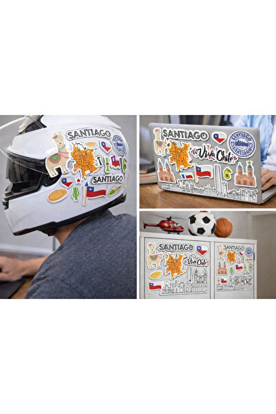 Limitless Design مجموعة ملصقات زخرفية ذات طابع سانتياغو تشيلي - تشيلي |   20×...
