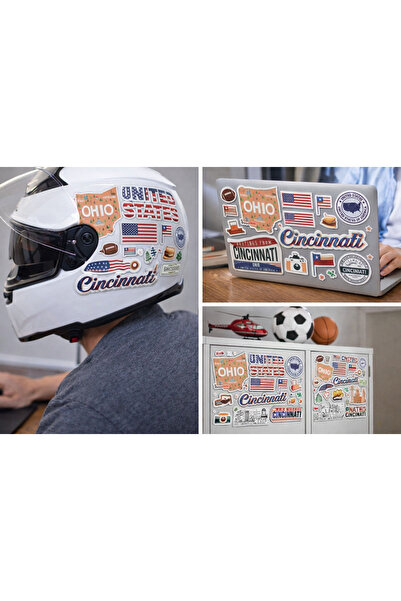 Limitless Design مجموعة ملصقات زخرفية بتصميم سينسيناتي من أوهايو |   سفر إلى ...