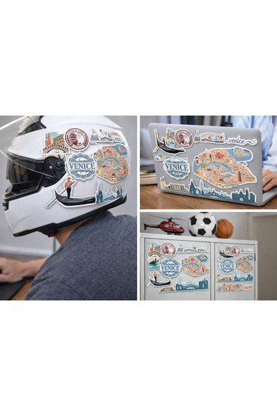 Limitless Design مجموعة ملصقات زخرفية بطابع فينيسيا - فينيسيا إيطاليا |   20×...