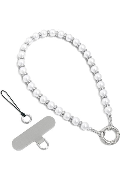 Generic SURPHY Phone Charm, Pearl Phone Strap with Tether Tab & Premium Metal...