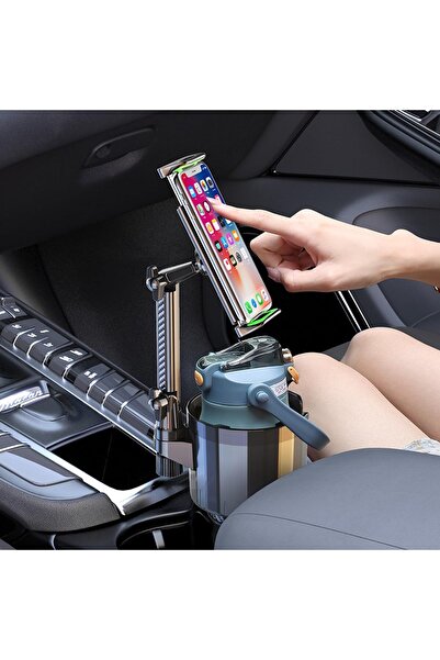 Generic حامل أكواب السيارة القابل للتعديل 2 في 1 من إيليفانت بوت® مع ذراع طوي...