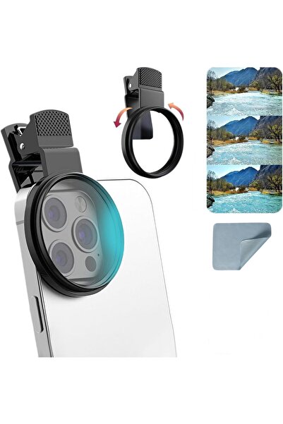 Generic Tazweeq 52mm Clip-On Phone Camera Lens Filter Kit, Circular Polarizer...