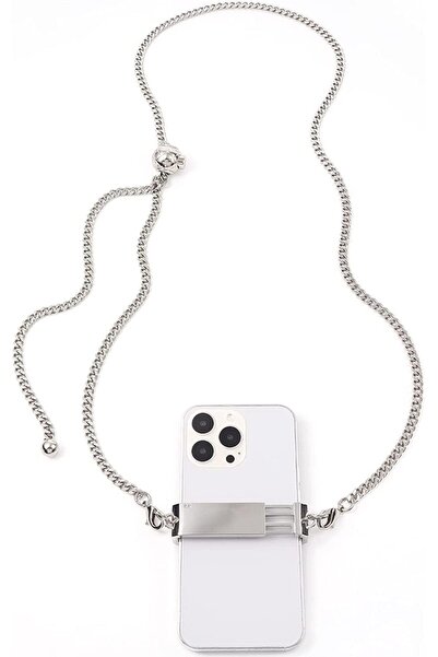 Generic SYOSI Portable Metal Chain Phone Clip, Adjustable Crossbody Chain Pho...
