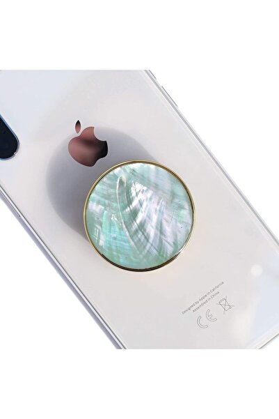 Generic حامل حلقات للهاتف المحمول من إليكدون، مصنوع من صدفة بحرية طبيعية أصلي...