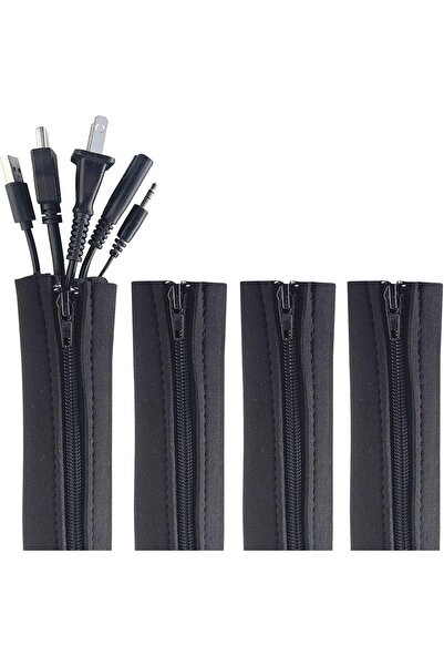 Generic 4-Pack Zipper Cable Sleeve - 20" x 4", Cord Organizer and Cable Prote...