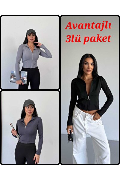 trendhazan A Quality Advantageous 3-Pack Black-Grey-Anthracite Seasonal Women...