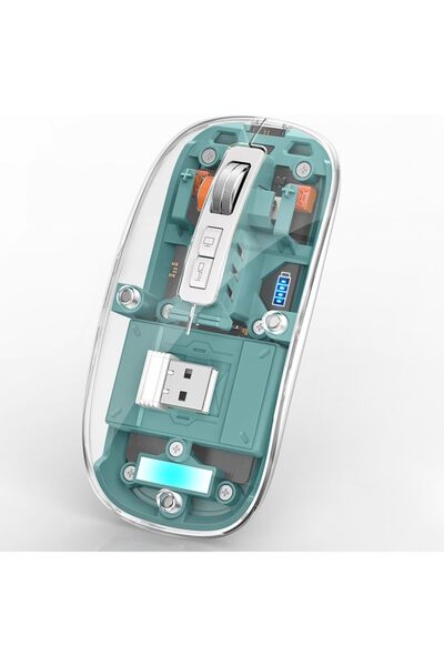 Generic ماوس لاسلكي بلوتوث ثلاثي الأوضاع من سيوسي، قابل لإعادة الشحن عبر منفذ...