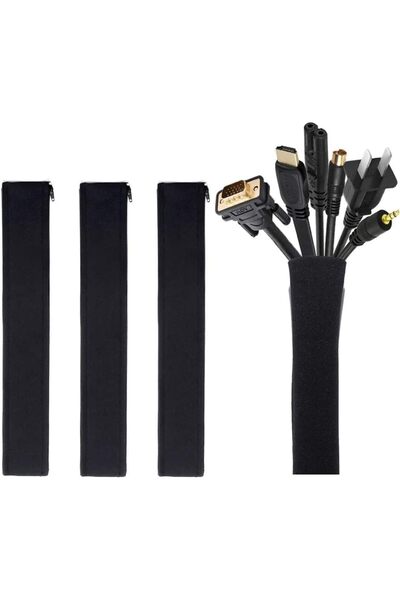 Generic Cable Management Sleeve, 19-20 Inch Cord Organizer System with Zipper...