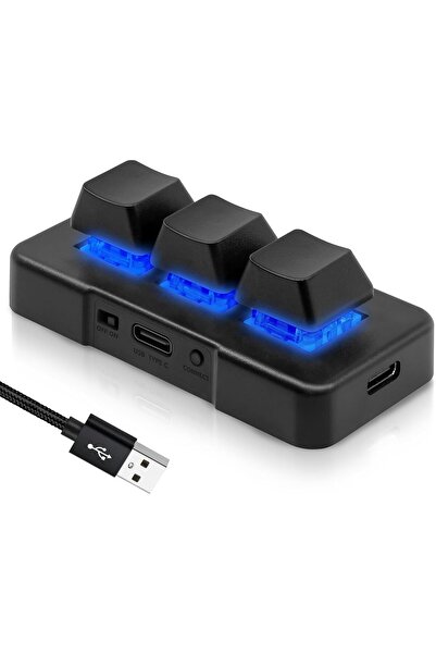 Generic NALACAL Mechanical Gaming Keyboard 3 Key Mini Keypad Customize Progra...