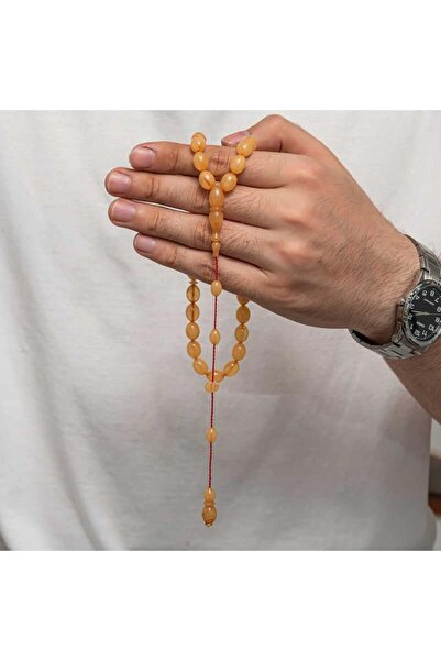 Inure Jewelry Πρεσαριστές κεχριμπαρένιες χάντρες προσευχής