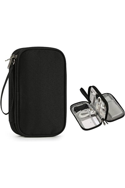 Generic Silk Route - Portable Travel Cable Organizer Bag with Zipper and Mult...