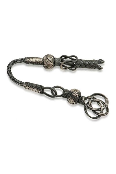 Inure Jewelry Ciuc de mărgele de rugăciune Kazaz tricotat Trabzon argintiu