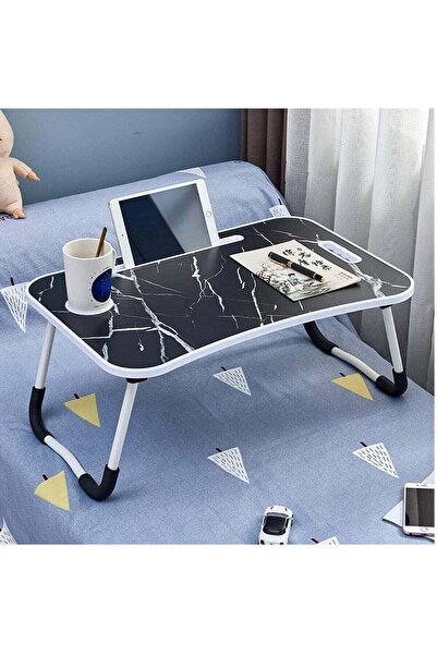Generic Foldable Laptop Table with Cup Holder and iPad - Brown Luxury Design ...