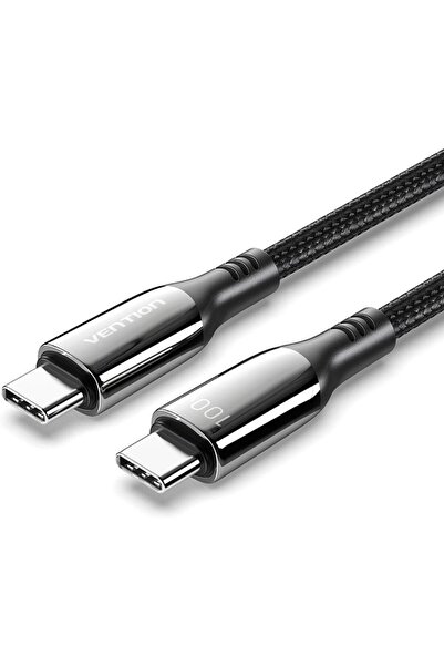 Generic كابل فينتون مضفر من القطن، USB 2.0، من النوع C ذكر إلى النوع C ذكر، 5...