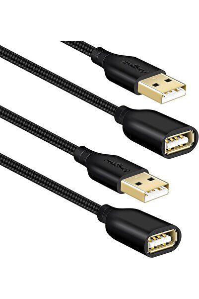 Generic Fasgear USB 2.0 Extension Cable 6ft, 2Pack a Male to a Female USB Ext...