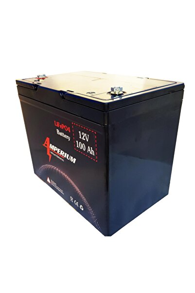 Amperium 12v 100ah Lityum demir LiFePo4 akü