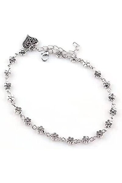 Generic Jewelry Tibetan Silver Hollow Plum Blossoms And Bead Chain Anklet For...