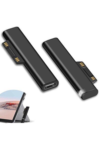 Generic موصل شحن Joyzzz Surface Connect بمنفذ USB-C، قطعتان من المحول المغناط...
